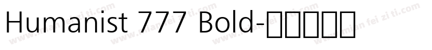 Humanist 777 Bold字体转换